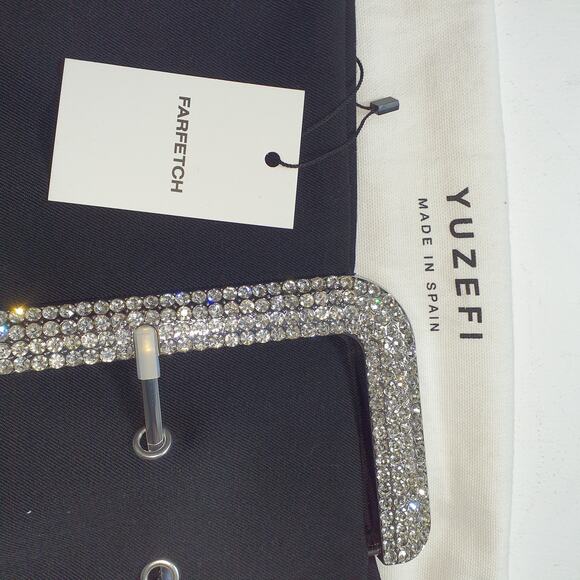 Farfetch 'Area' Black Crystal-Buckle Mini Skirt Size 2 - NWT - Picture 4 of 4